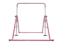 Barra De Ginástica, Altura Ajustável, Design Portátil, Rosa
