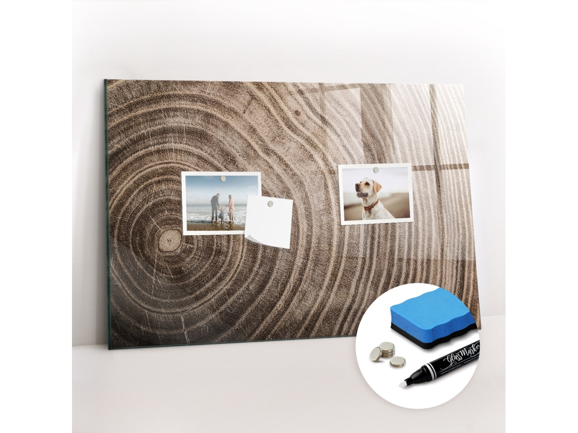 Quadro De Vidro Magnético Tronco De Árvore Para O Escritório Espelharte (60x40 Cm)