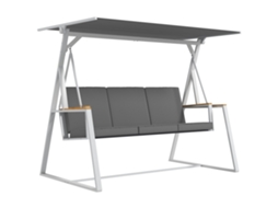 Lanterna solar em resina, 26x26x68cm, areia BTFORUS