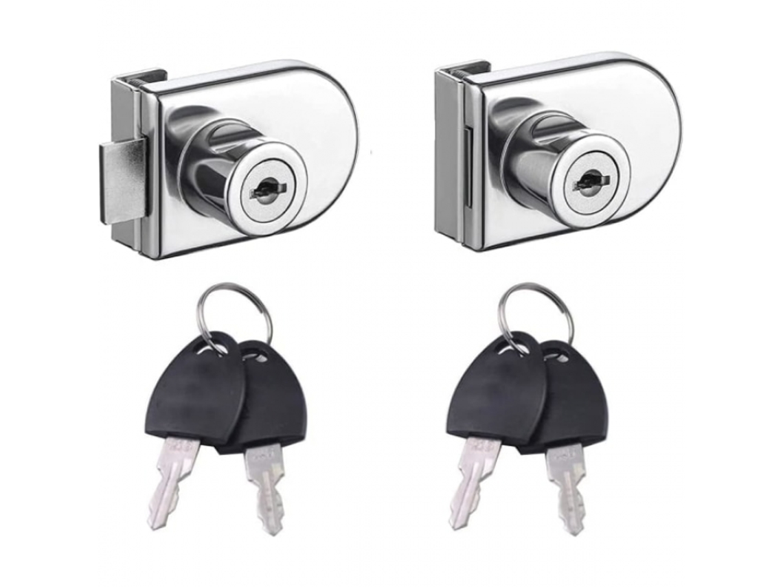 Armários Com 2 Fechaduras, Fechadura De Aço Inoxidável Para Porta, Vitrine Vidro, Vidro