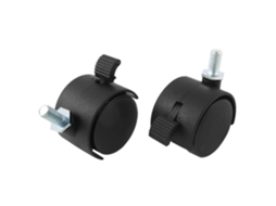 Reta De 1,5" X Rodízios Giratórios De 15mm Com Freio, Aexit Sourcingmap, (2 Unidades), Nylon, 471x428, Preta