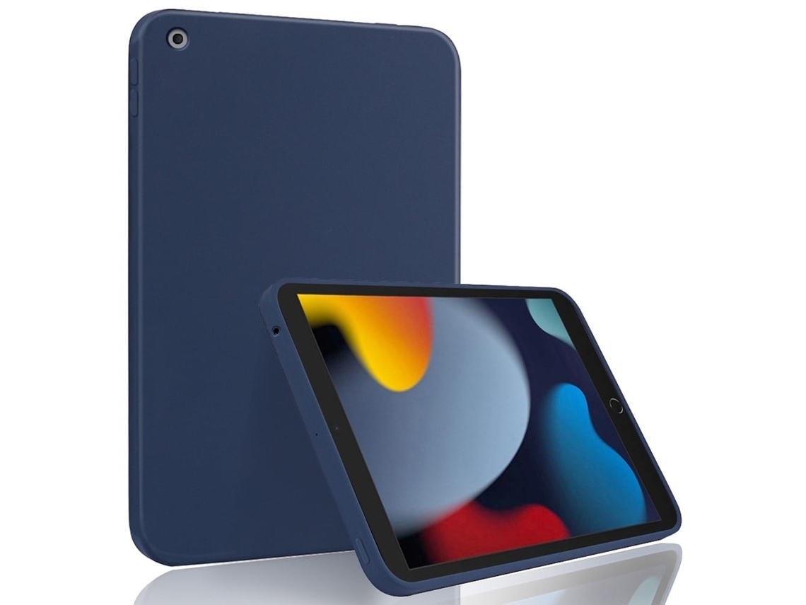 Capa De Silicone Simples Para Ipad 10.2 / (2020) (2019) Azul Escuro Tuotuo (2021)