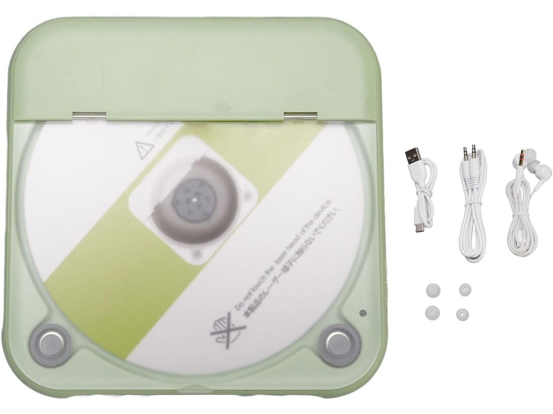 Leitor Cd Portátil Com Bluetooth, Estéreo Mp3, Bateria De Longa Duração, Reprodução Repetida
