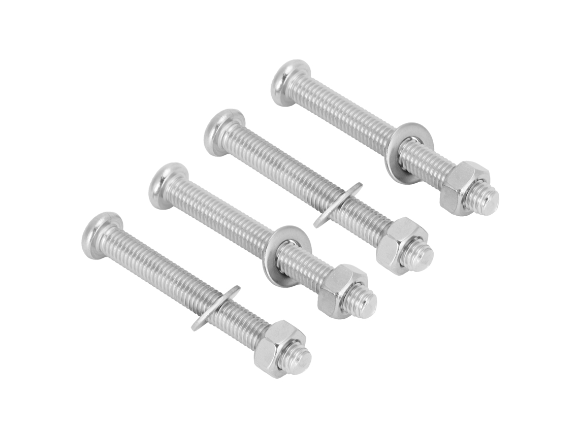 4 Conjuntos Parafusos Porcas Para Degrau De Piscina 7mm