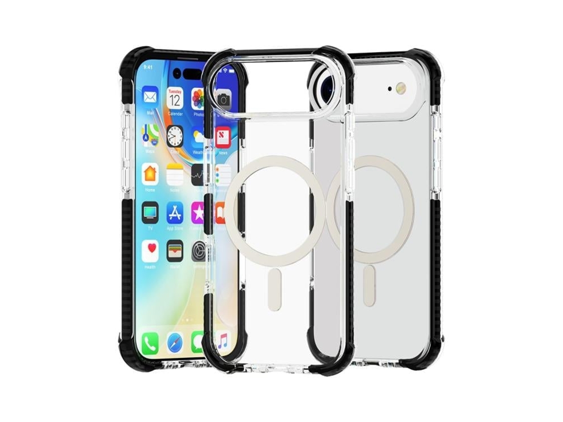 Capa De Acrílico Transparente À Prova De Choque Para Iphone 17 Air - Magnética - Magsafe
