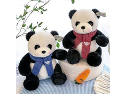 Adorável Par De Bonecos De Pelúcia Panda Presente Perfeito Para Casais E Crianças
