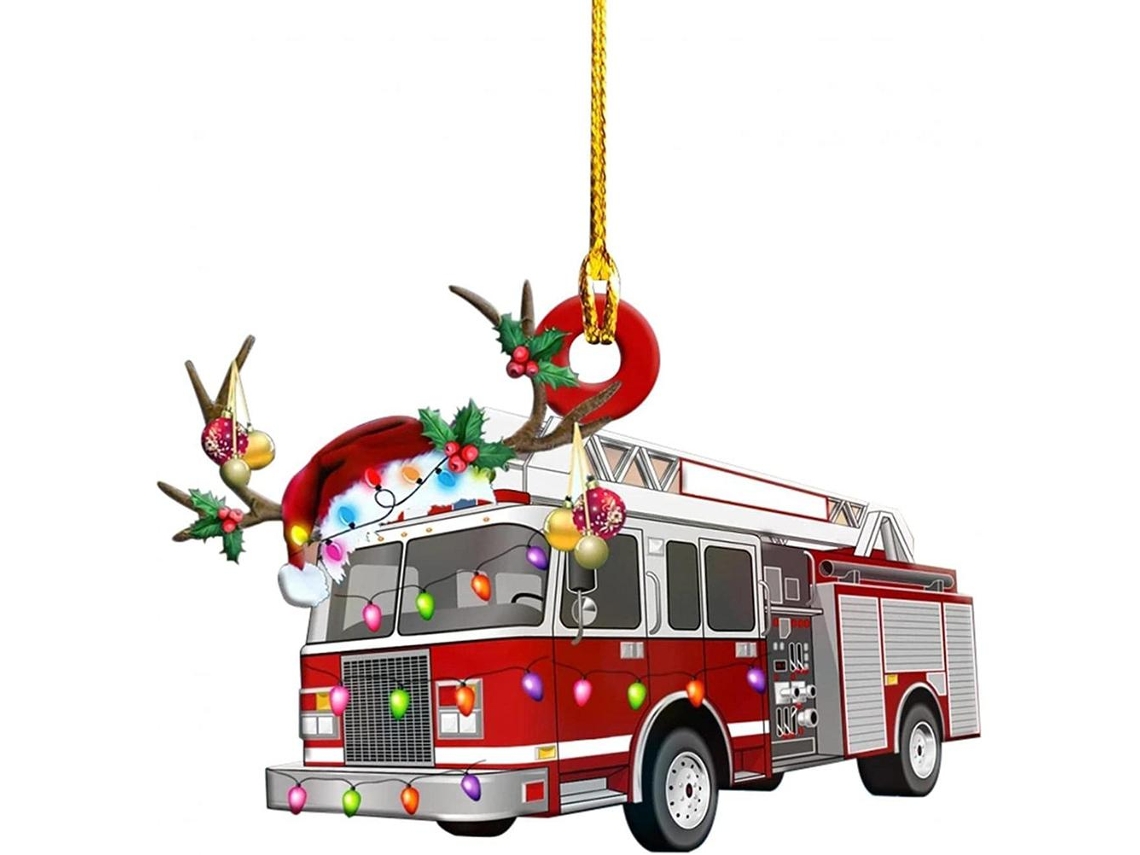 Pingente de Natal Camionete Jeep Veículos Festa Familiar