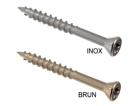 Parafuso para Terraço 500 Parafuso de Cabeça Escareada 5X50 Aço Inoxidável A2 Torx 25 Madeira Nobre ACTON