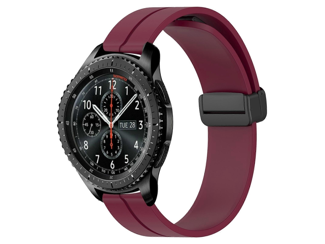 Pulseira De Silicone Com Fecho Magnético De Cor Sólida De 22 Mm Para Samsung Gear S3 Frontier