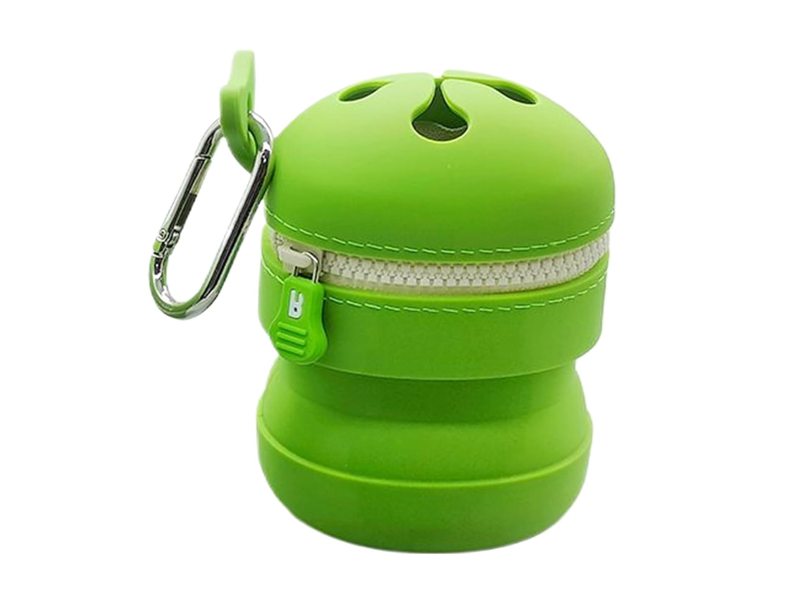 Lixeira, Bolsa para Isca e Recipiente de Silicone com Zíper.