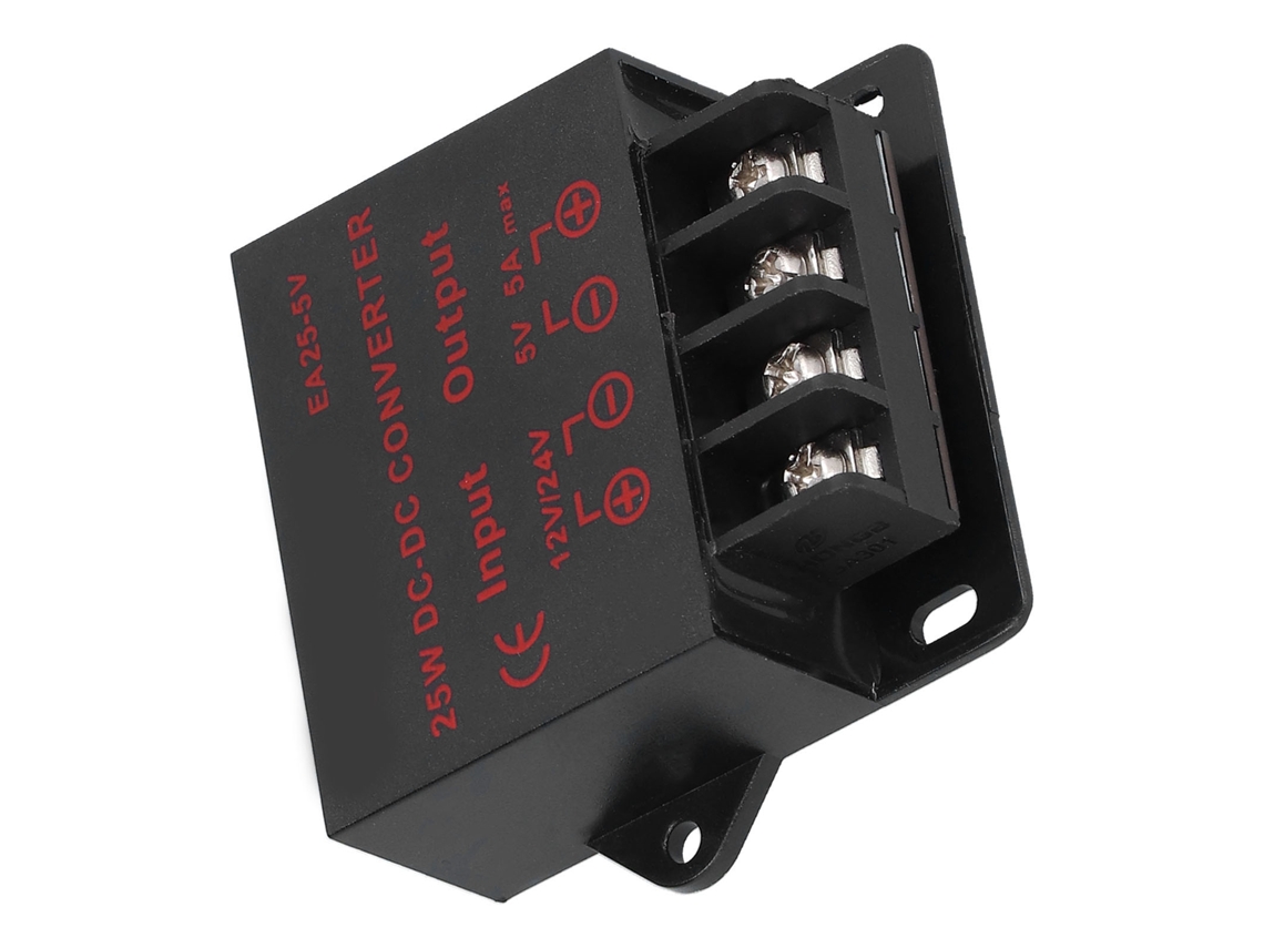Laxiscreed Conversor De Voltagem 12v/24v Para 5v, 5a Com Estabilização De Energia