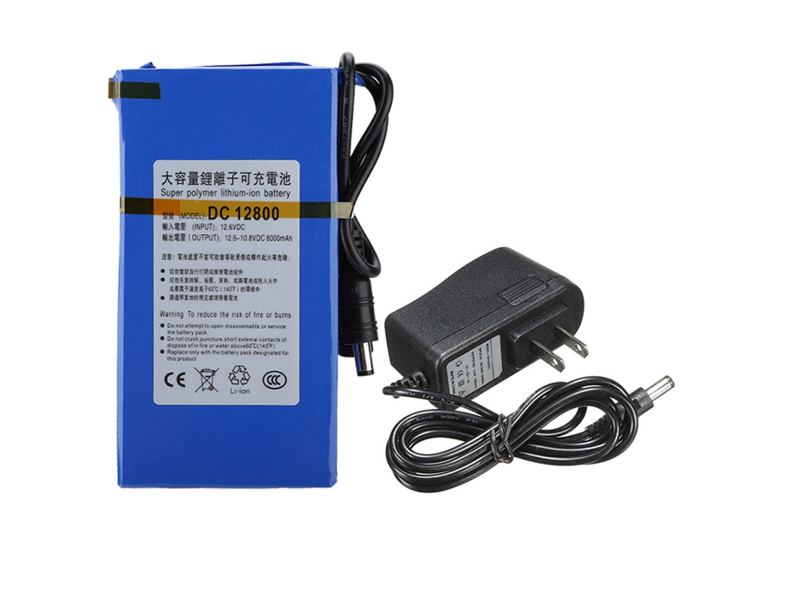 Aetheria bateria de Lítio Polimero Recarregável de Grande Capacidade 8000mah Dc 12800 com Fonte de Alimentação