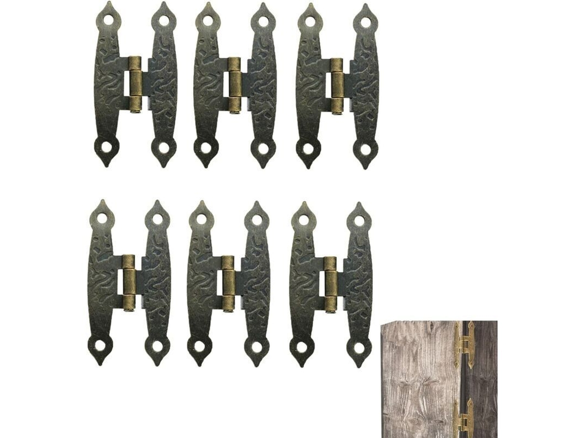 Dobradiça Antiga Em Bronze Em Formato De H, 65x34mm, Em Cobre, Para Gaveta, Para Uso Doméstico