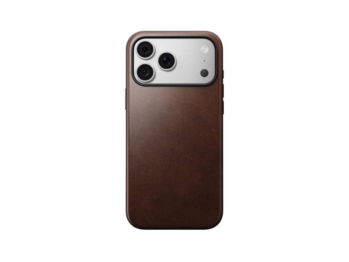 Capa Moderna Pele Nomad Horween Iphone 18 Pro Max Castanho Rústico