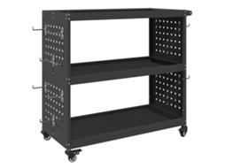 Conjunto 1 Carro De Ferramentas Vidaxl Preto Aço (75 X 35 X 73 Cm)