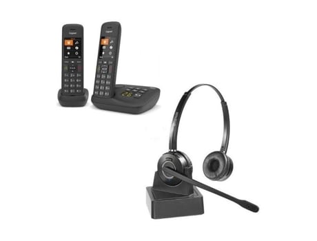 Telefones Gigaset C575a Sem Fio Com Atendedor Integrado Fone De Ouvido Sem Fio Odhw15, Alto Falante Integrado, Dect, Preto Cleyver