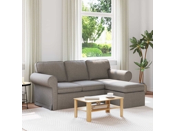 Vidaxl Sofá Cinzento-acastanhado 195 X 138 X 80 Cm Tecido