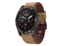Bracelete para Garmin Epix Pro XIAOMOYU em Couro com Fivela de Aço (26mm) Marrom Claro