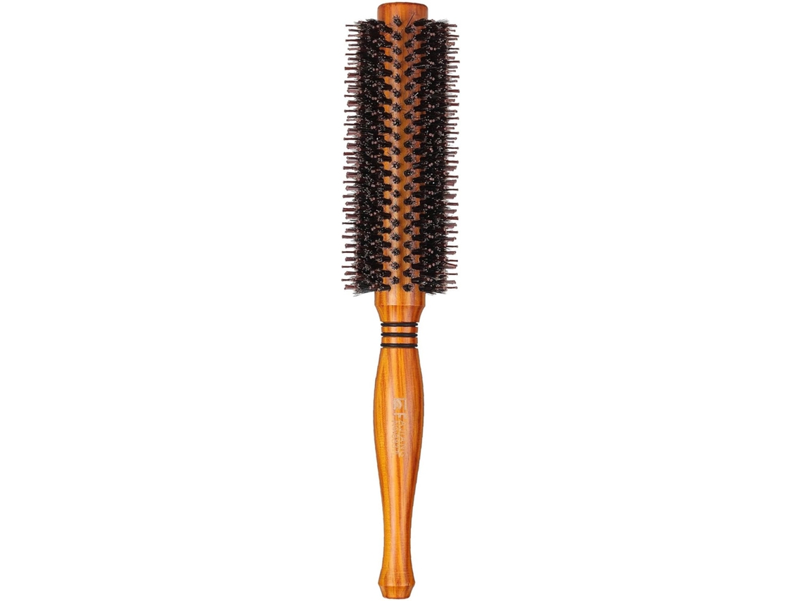 Escova De Cabelo Profissional Yai Com Cerdas De Javali Naturais, Pente Redondo Para Salão De Beleza, Tamanho M 4,5 Cm Brilvibera