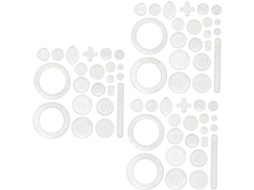 Conjunto Com 3 Conjuntos De 22 Peças De Réguas, Prendedores De Papel E