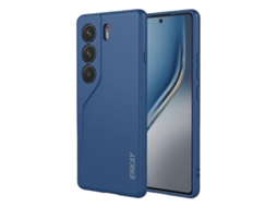 Capa De Silicone Para Tecno Camon 40 Pro 4g Enkay Hat Prince Com Borda Reta E Capa Traseira Para Celular, Azul Escuro