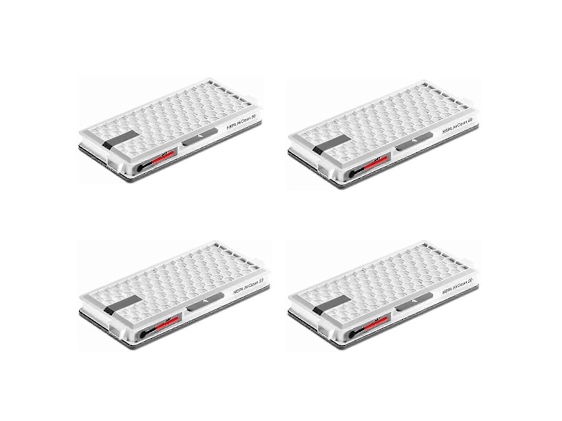 Conjunto de 4 Filtros Hepa Reposição para Aspirador de Pó S4/s5/s6/s8 C2, C3 BRILVIBERA (branco)