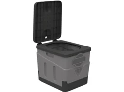 Cadeira de Camping TOPBRICO, encosto alto, almofada removível, bolsa, 59x67x96cm, preta