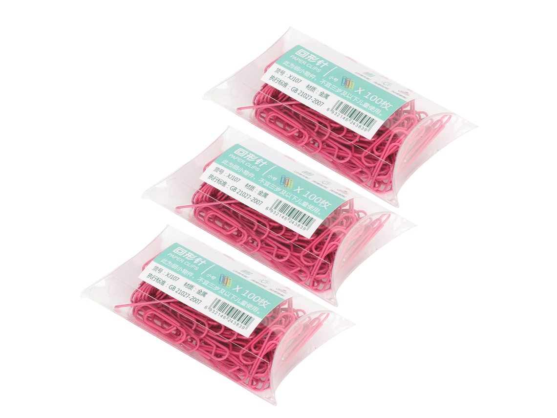 3 Mini Clips Portáteis Pequenos Em Forma De Rosa Vermelha Para Classificar Arquivos.