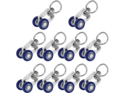 Nuobesty Conjunto De 10-polias Ajustáveis Em Aço Inoxidável Para Trilho Cortina Com Rolos Suaves, Ideais Para Janelas E