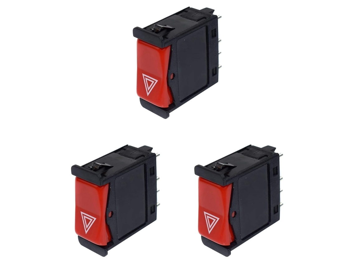 Conjunto De 3 Interruptores Pisca Alerta Emergência 1248200110 Para W124 W201 W202 500e 300ce 400e 190e 300d E320