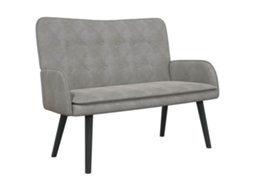 Sofá para 2 Pessoas Cinzento claro 115 X 61 X 87 Cm Veludo MAISON EXCLUSIVE (v)