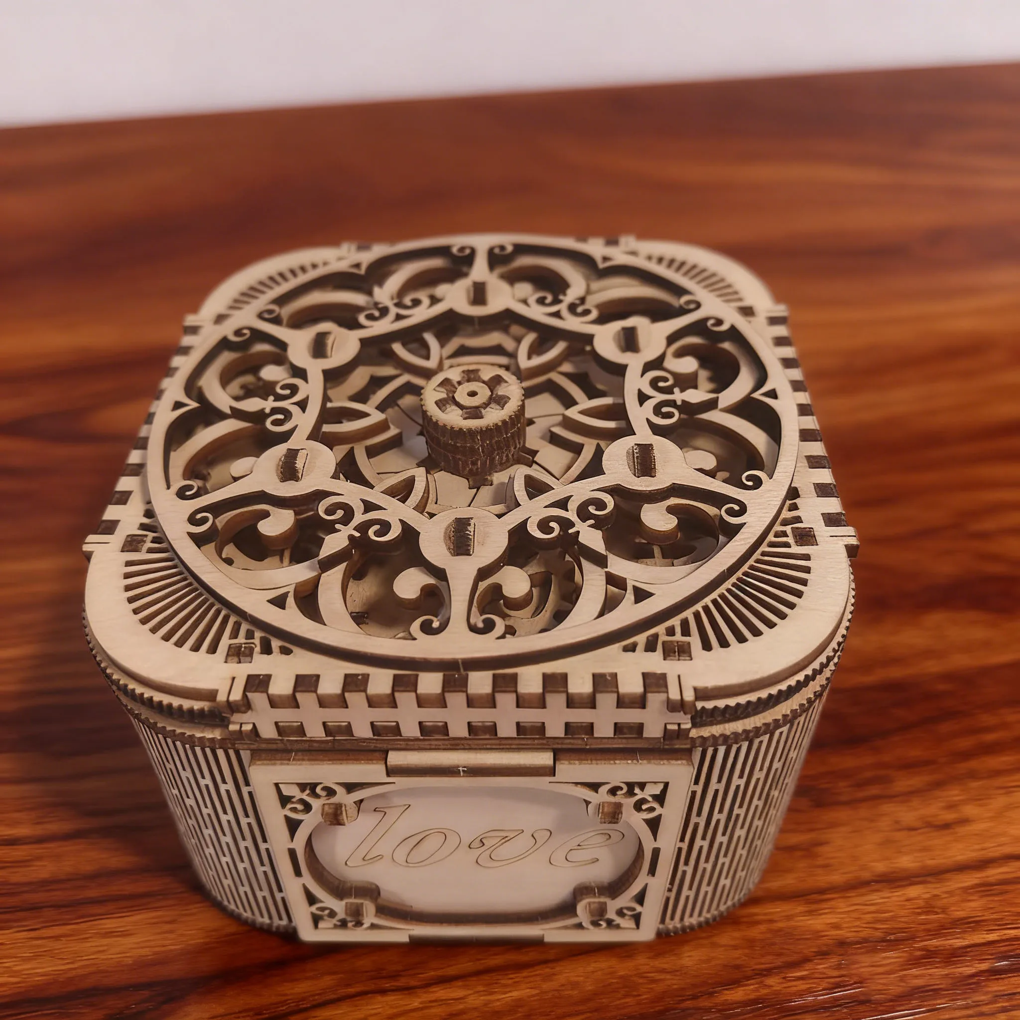 Kit para Montar Caixa de Joias 3d de Madeira, Quebra cabeça 3d Criativo MDUG