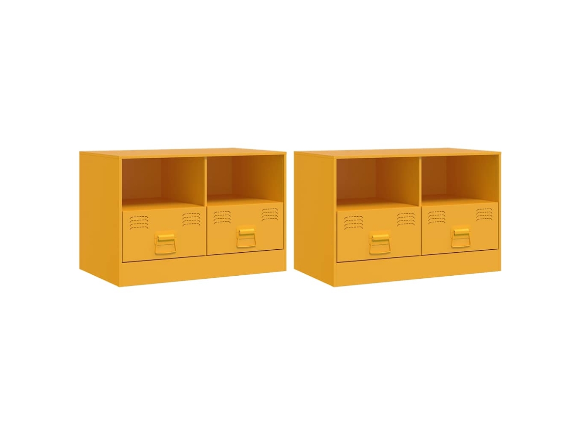 Tv Cabinet Set, Tv Cabinet Sets Vidaxl Amarelo Aço (n/a)