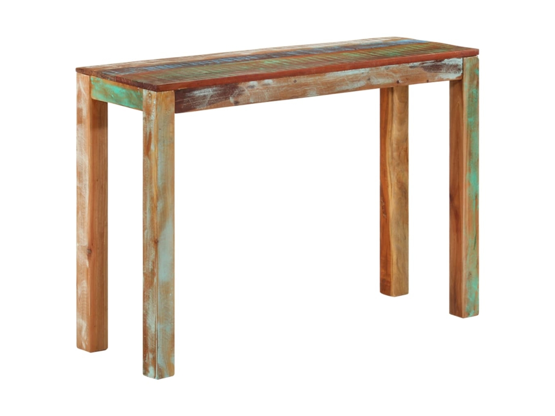 Vidaxl Mesa Consola 110x35x76 Cm Madeira Recuperada Maciça