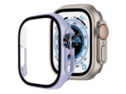 Capa para Apple Watch Series 8 41mm com Protetor de Tela de Vidro Temperado ocre claro XIAOMOYU