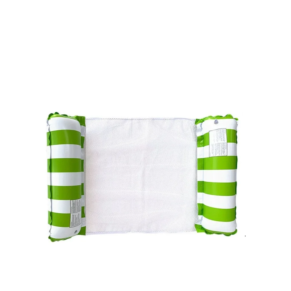 (verde) Cadeira de descanso inflável dupla, perfeita para festas na piscina e para relaxar na praia, com revestimento em tecido.