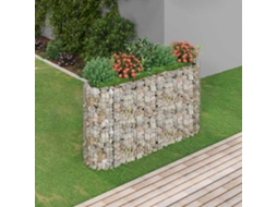 Vidaxl Canteiro Elevado/cesto Gabião 190x50x100 Cm Ferro Galvanizado
