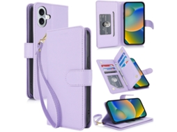 Capa Carteira De Couro Para Iphone 16 - Com Rfid - Para Vários Cartões