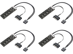 Divisor De Cabeçalho Usb 4 Pinos E 9 Com Cabo Alimentação Sata,