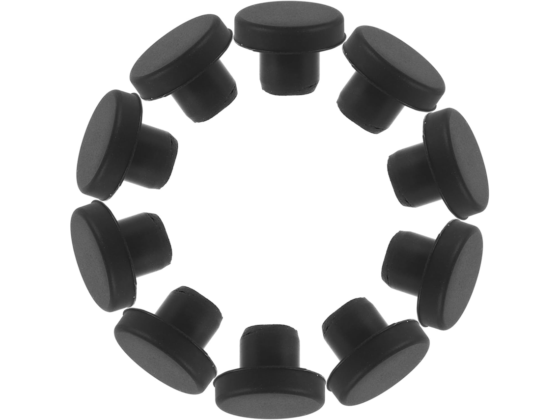 Tampões De Silicone Preto Alta Temperatura Para Furos 7, 5mm, Pacote Com 20 Unidades, Encaixe Seguro E Design Elegante