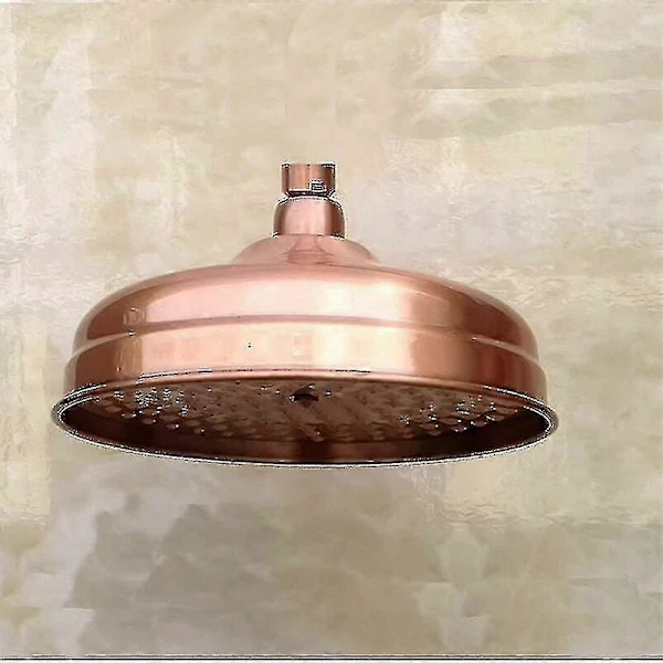 Chuveiro De Cobre, 20 Cm(8 Polegadas) De Diâmetro, Chuveiro Fixo De Alta Pressão Com Ângulo Ajustável