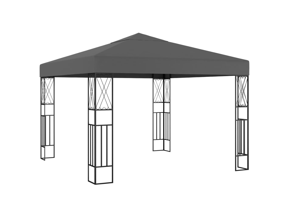 Gazebo VIDAXL Anthracite Tecido (3x3 m)