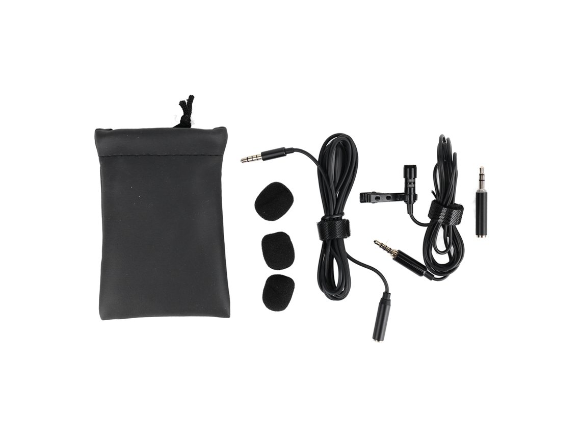 Aetheria microfone Lavalier Profissional Omnidirecional 360 Graus Clip On com Fio 1,5m 3,5mm para Celular e Computador