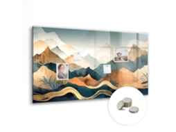 Quadro Magnético De Parede Paisagem De Montanha Para O Quarto Das Crianças Espelharte (120x60 Cm)