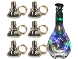 Luzes Led Para Garrafas De Vinho - 6 Rolhas Garrafa
