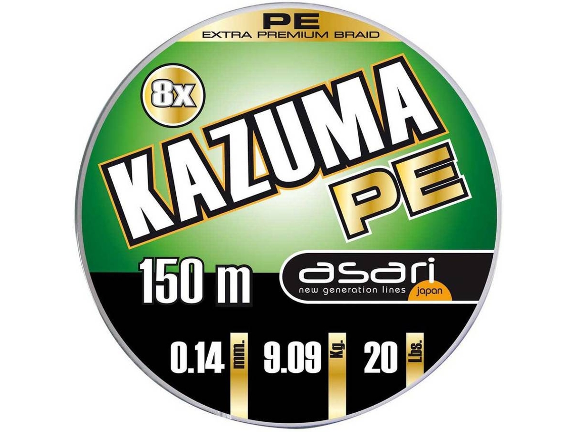 Linha de Pesca trançadas ASARI Kazuma 8x Pe (0.180 mm - 0,10 mm)
