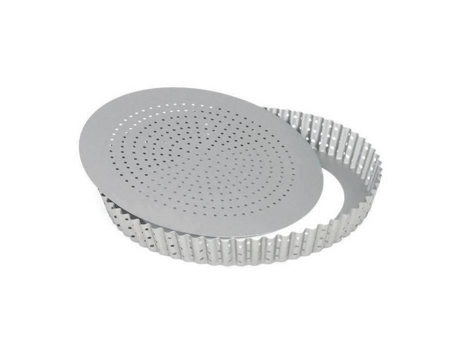 Forma Para Torta Perfurada Antiaderente Patisse Em Aço Revestido Ø 28 Cm Cinza