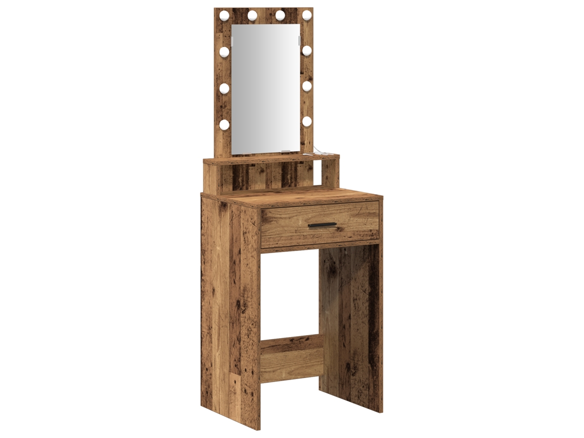 Conjunto 1 Mesa De Vestir Vidaxl Castanho Derivados De Madeira (50 X 41 X 140 Cm)