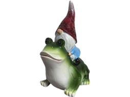 Figura de Jardim Escultura em Resina com Sapo, Decoração em Miniatura Sem Rosto para Jardim, Varanda, Sala de Estar, CHABERLU