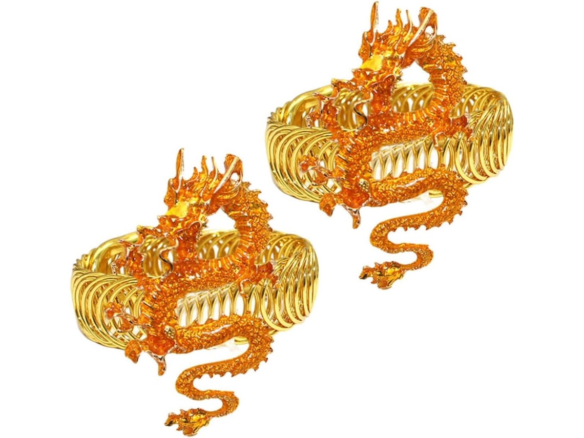 Conjunto De 2 Prendedores De Cortina Decorativos Em Metal Com Design De Dragão, Ideais Para Sala De Estar, Quarto E Banheiro.